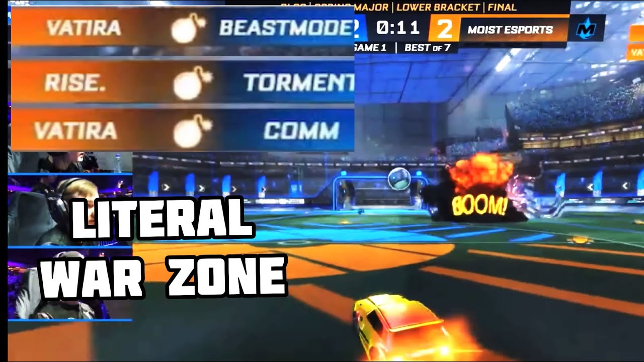 First ever TRIPLE DEMO play in RLCS LAN history? | Moist vs V1 | RLCS ...