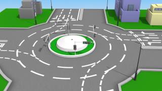 Roundabout Navigation Simulation