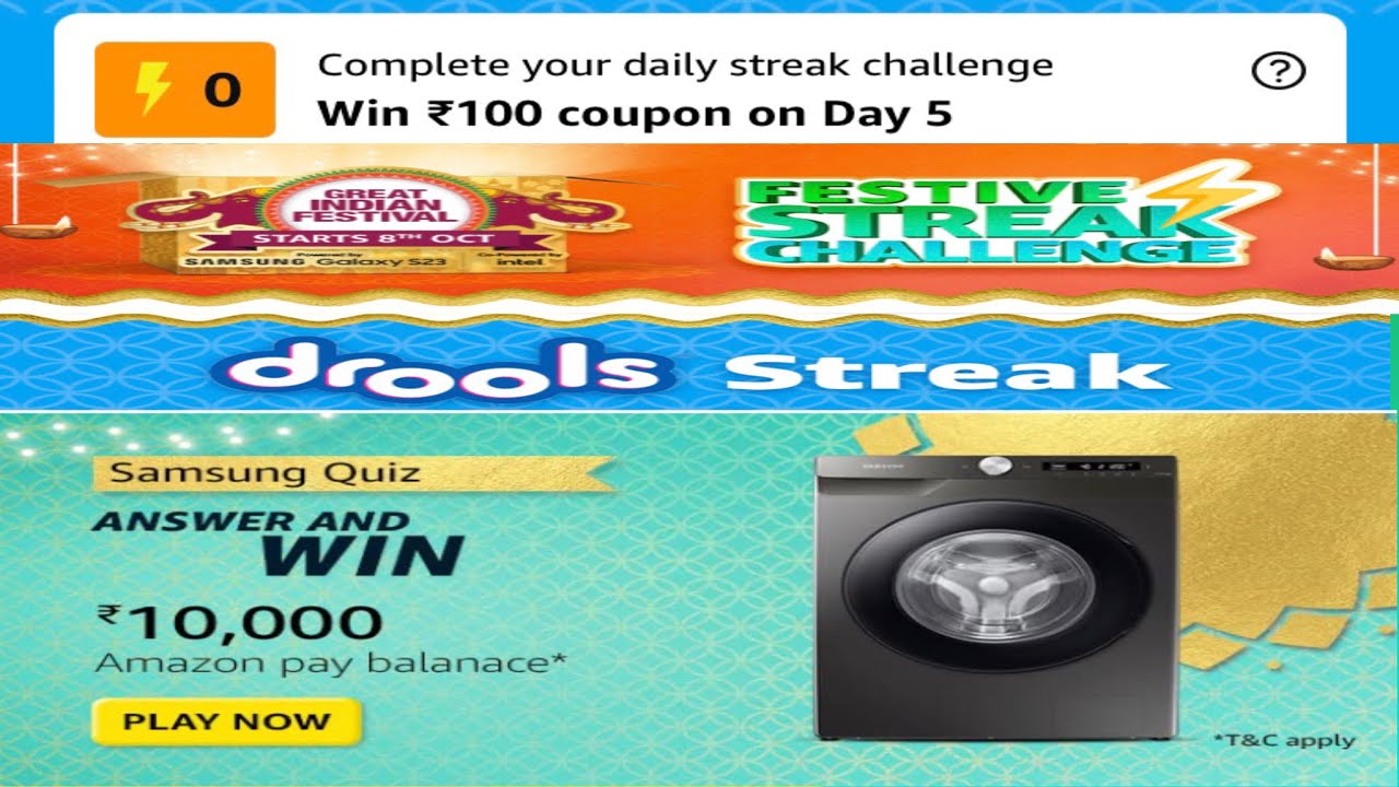 Amazon Samsung Washing Machine Quiz Today Amazon quiz today Amazon