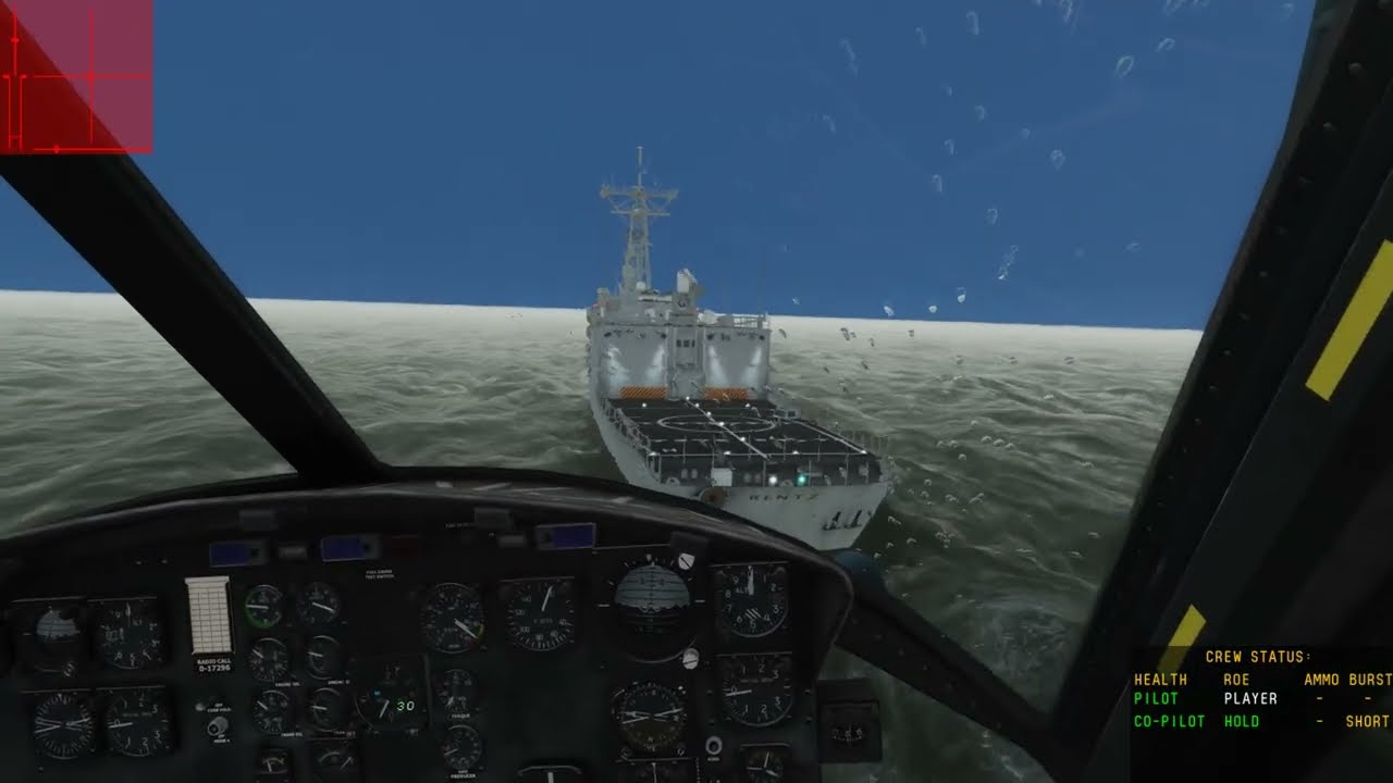 DCS World - UH-1H Huey - First Attempt - Ship Landing Challenge (Hard)