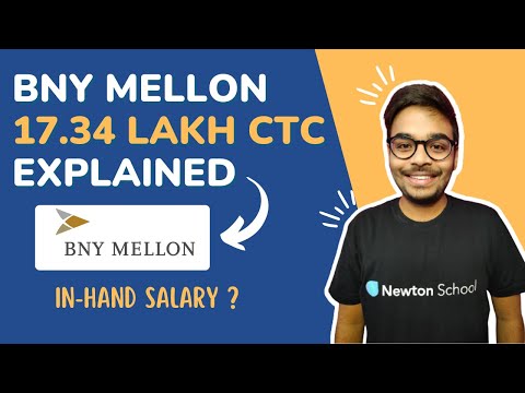 @BNY Mellon  17.34 Lac CTC Breakdown | Base, Bonus,In-hand Salary, Intern Stipend |Software Engineer