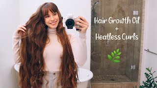 VLOG: DIY Hair Growth Oil & Heatless Curls!