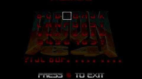 Doom 64:  Ultimate Cheat Code