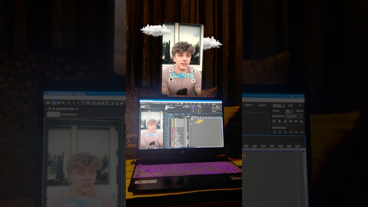 A simple video feels cinematic in 3D space 🌌🎥. #aftereffects #edit #3danimation #ytshorts #editing