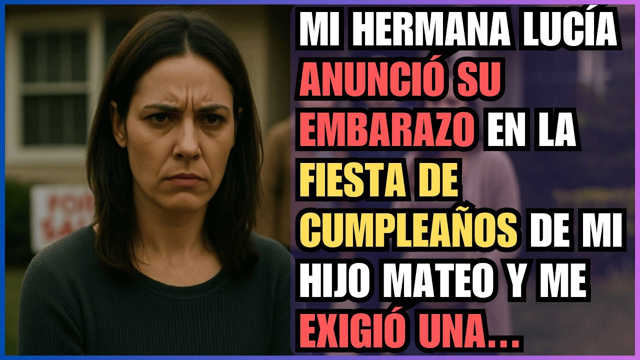 MI HERMANA LUCÍA ANUNCIÓ SU EMBARAZO EN LA FIESTA DE CUMPLEAÑOS DE MI HIJO MATEO Y ME EXIGIÓ UNA...