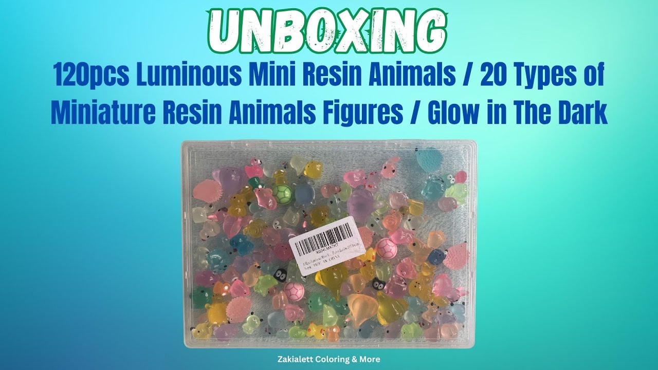 Unboxing 120pcs Luminous Mini Resin Animals #amazonfinds