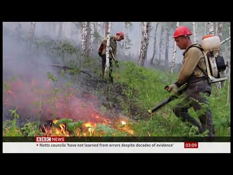 Weather Events 2019 - Floods & huge wildfires army called in (4) (Russia) BBC News -1st August 2019