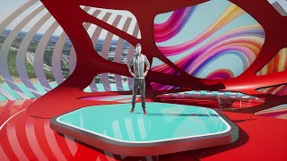 Futuristic Virtual Set Design – Optimized for Broadcast Production | UE5