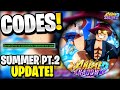 🤯*NEW* All Working SUMMER PART 2 UPDATE CODES FOR ANIME SHADOW 2! ROBLOX ANIME SHADOW 2 CODES