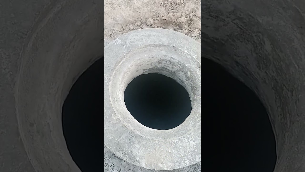 ManHole Head Shape View Before & After CI Ring Concrete Sewerage Pipes Line Work.