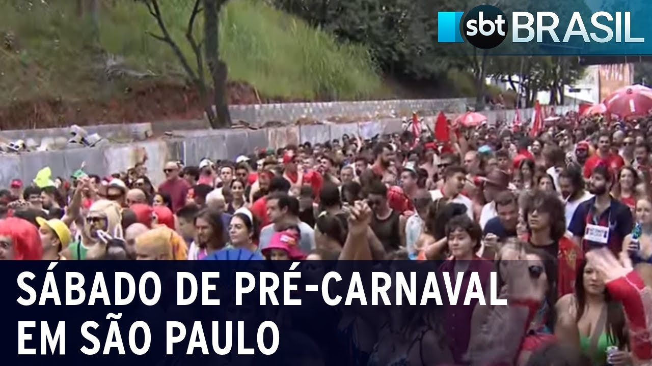 Pré-Carnaval agita as ruas e Sambódromo neste sábado em São Paulo | SBT Brasil (03/02/24)