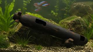Sunk submarine 3d print model #3dprinting #3dmodeling #aquarium #fish