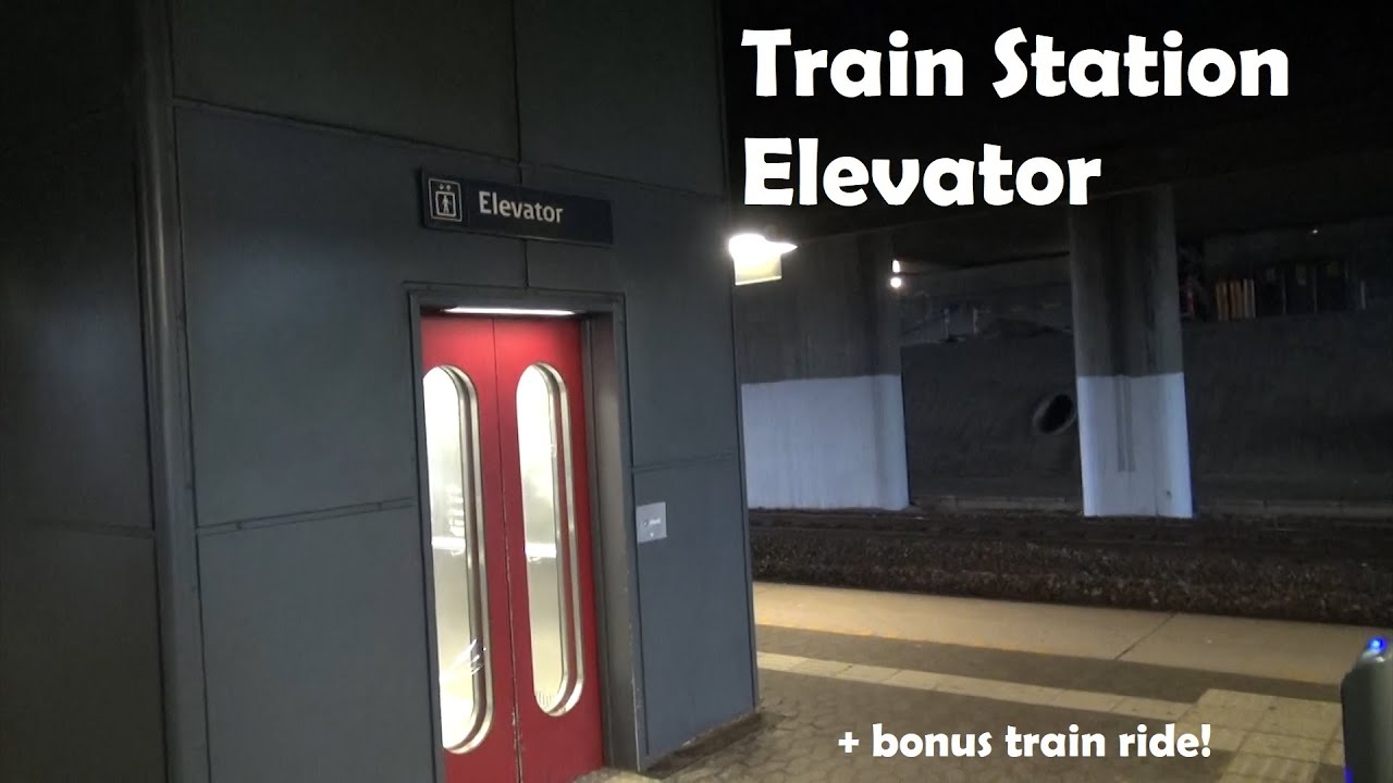 Otis/TKE Hydraulic Elevator at Høje Taastrup Train Station with Bonus Train Ride