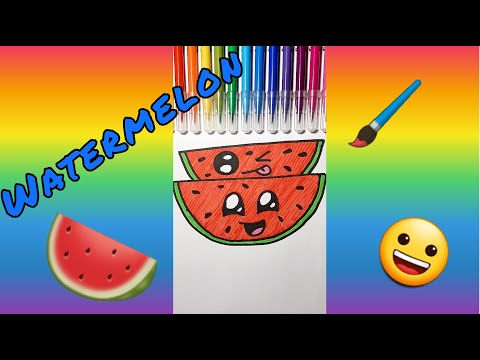 Video: Wie Zeichnet Man Eine Wassermelone