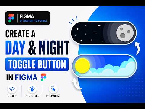 How to Create a Day☀️& Night🌙 Toggle Button in Figma | UI Design Tutorial 🎨 #ui #toggle #figma