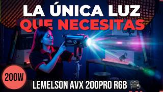 La MEJOR Luz Continua de 200W para Video? 🎬 Lemelson AVX 200Pro RGB (Review & Unboxing)
