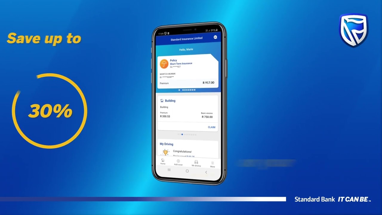 Drive well, save more with the Standard Bank Insurance App YouTube