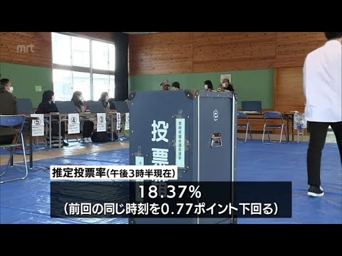 宮崎県議会議員選挙 投票進む 推定投票率は18.37％ 前回を下回る（9日午後3時半現在）