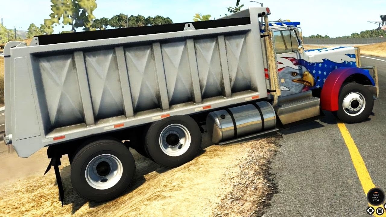 BeamNG Drive - T Series Dump Truck on the West Coast USA Map