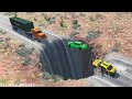 Cars vs Giant Pit #2 – BeamNG.Drive | BeamNG Empire