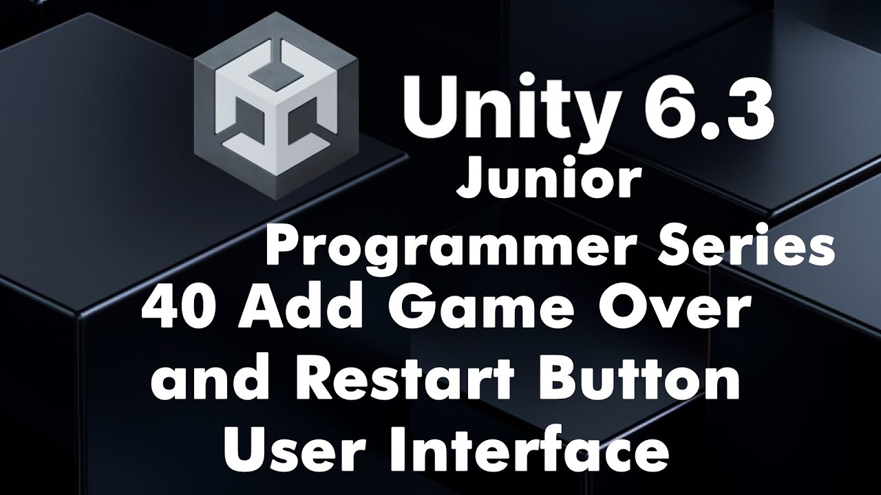 40 Unity Game Over Screen & Restart Level | Build Complete UI & Game ...