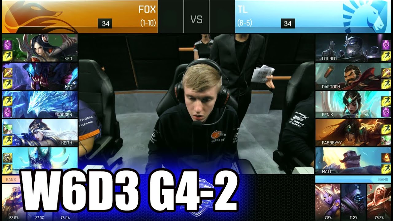 Team Liquid vs Echo Fox | Game 2 S6 NA LCS Summer 2016 Week 6 Day 3 | TL vs FOX G2 W6D3 1080p