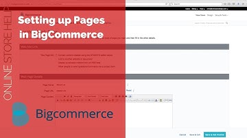 Creating Pages in BigCommerce