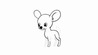 animals deer draw chibi simple