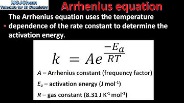 16.2 The Arrhenius equation (HL)