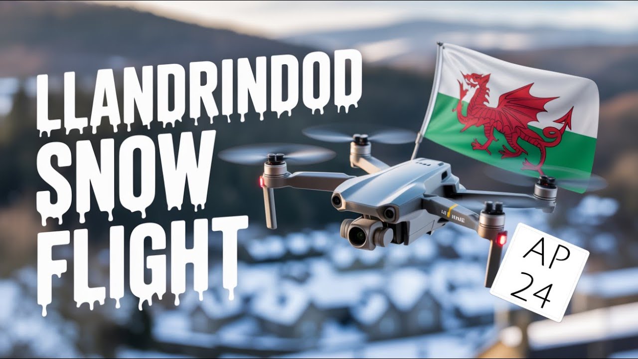 Epic Aerial Drone Views over Llandrindod Wells, Powys in Winter
