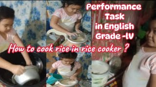 How to cook rice in rice cooker | Performance Task in English | @jeriancuencavlogs