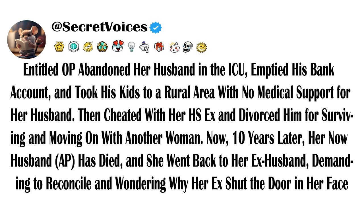 Entitled OP Abandoned Her Husband in the ICU, Emptied His Bank Account, and Took His Kids to a Ru...