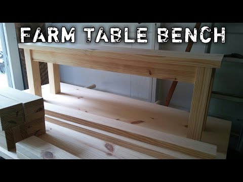 Farmhouse Table Build Part 2 The Bench Youtube