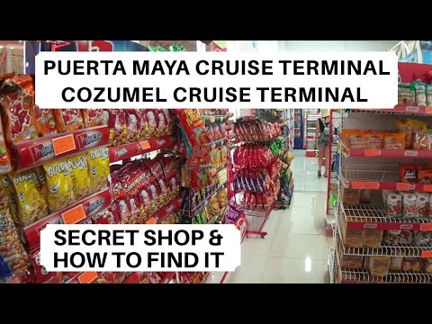 Cozumel Cruise Terminal Shopping Mall Me, Stock Video