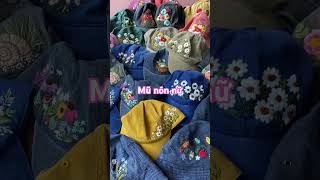 Mũ nón nữ thêu tay thời trang #handmade #muluoitrai #theu #theutay