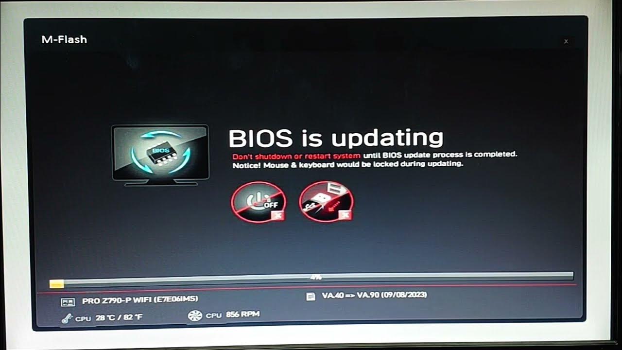 MSI PRO Z790-P WIFI BIOS Update And Edit Fan Profile - YouTube