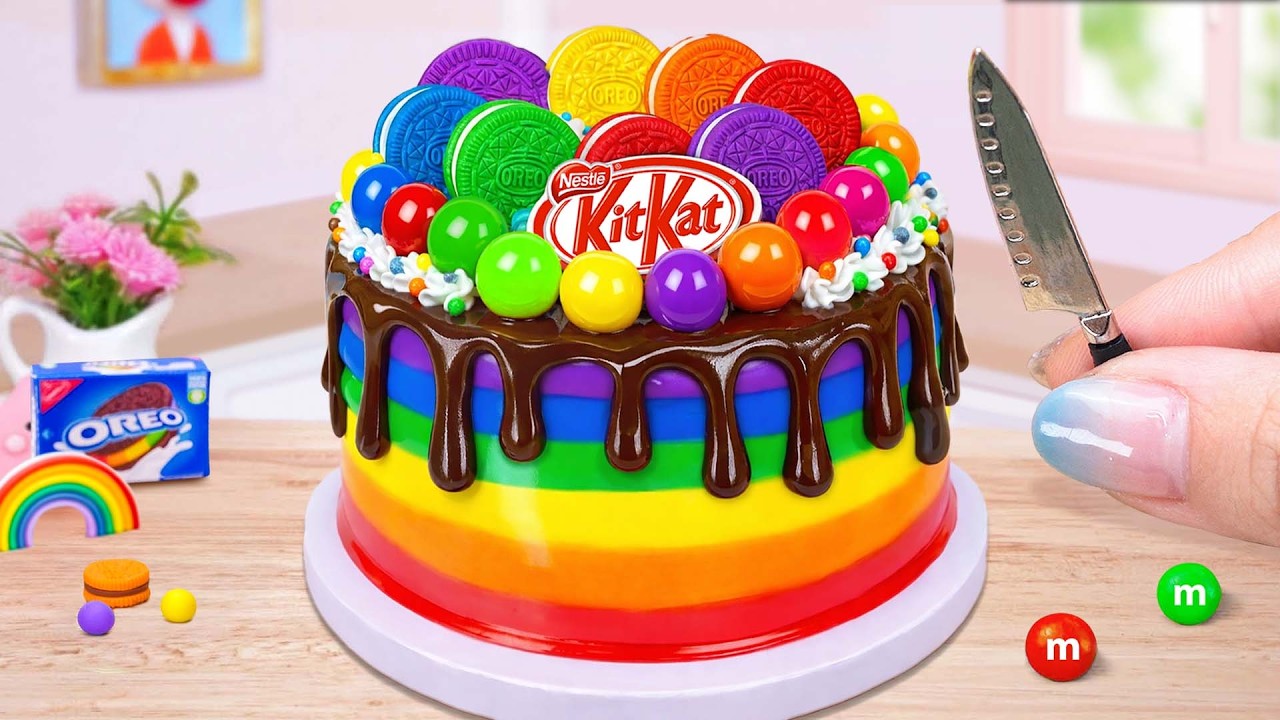 Kitkat Smooth Chocolate Rainbow Cake 🍭 Must Try Mini Cake Inspiration Ideas 💕 Unbox Overworld