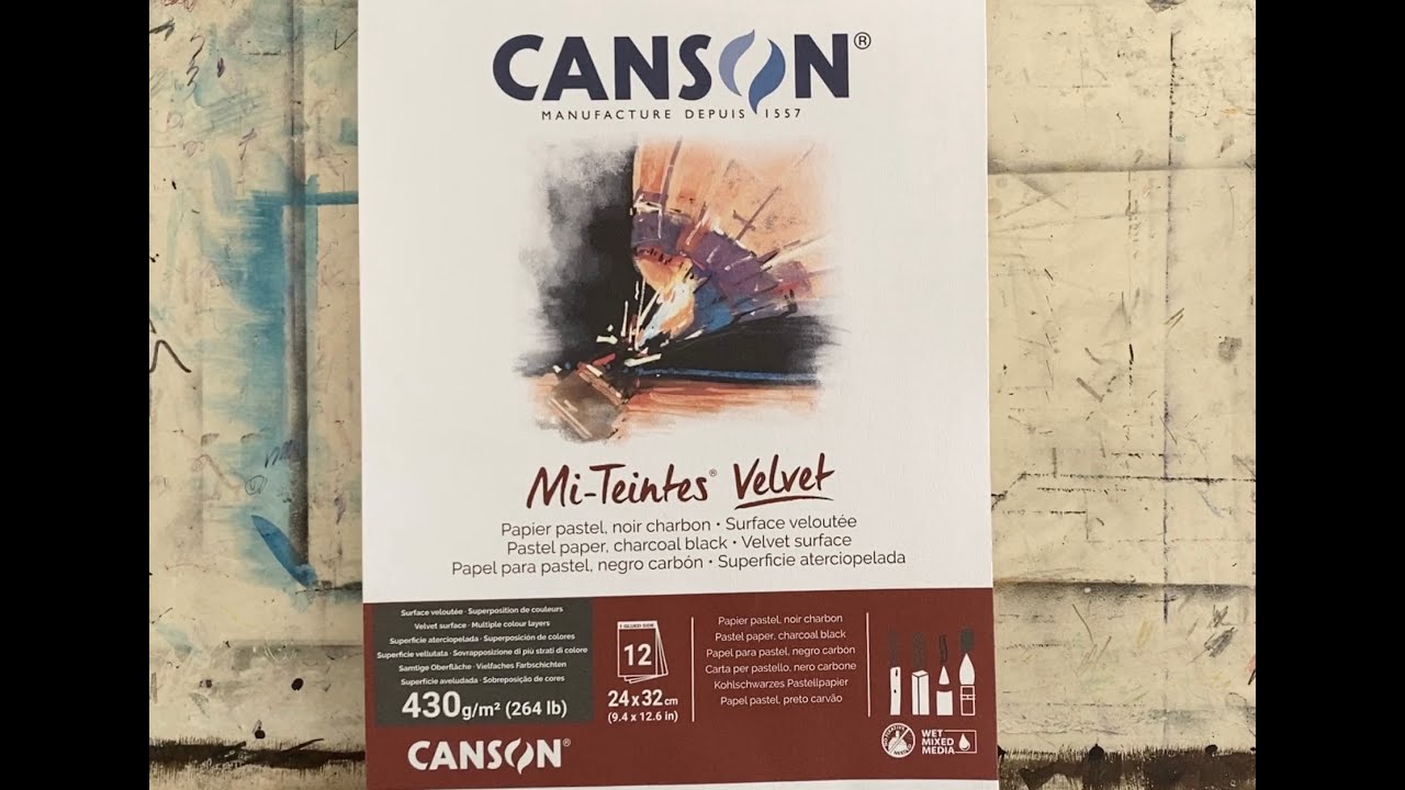 Paper review - Canson Mi Teintes Velvet with coloured pencils