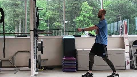 Band Split Stance Single Arm Row