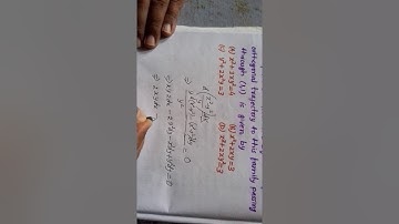 IIT JAM 2021 MATH Q.NO. 19(MCQ) Orthogonal Trajectories