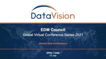 Modern Data Architectures – DataVision 2021 APAC / India