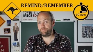 Remind or remember? | 60-second grammar | Canguro English