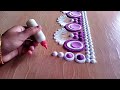 Simple Way To Make Easy Door Entrance Rangoli || Two Colorful Rangoli Design ||