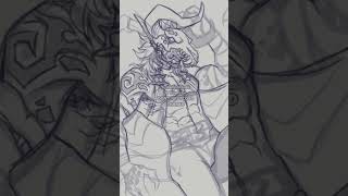 Painting my Demon Hunter P1 #warcraft #midnight #voidelf #timelapseart