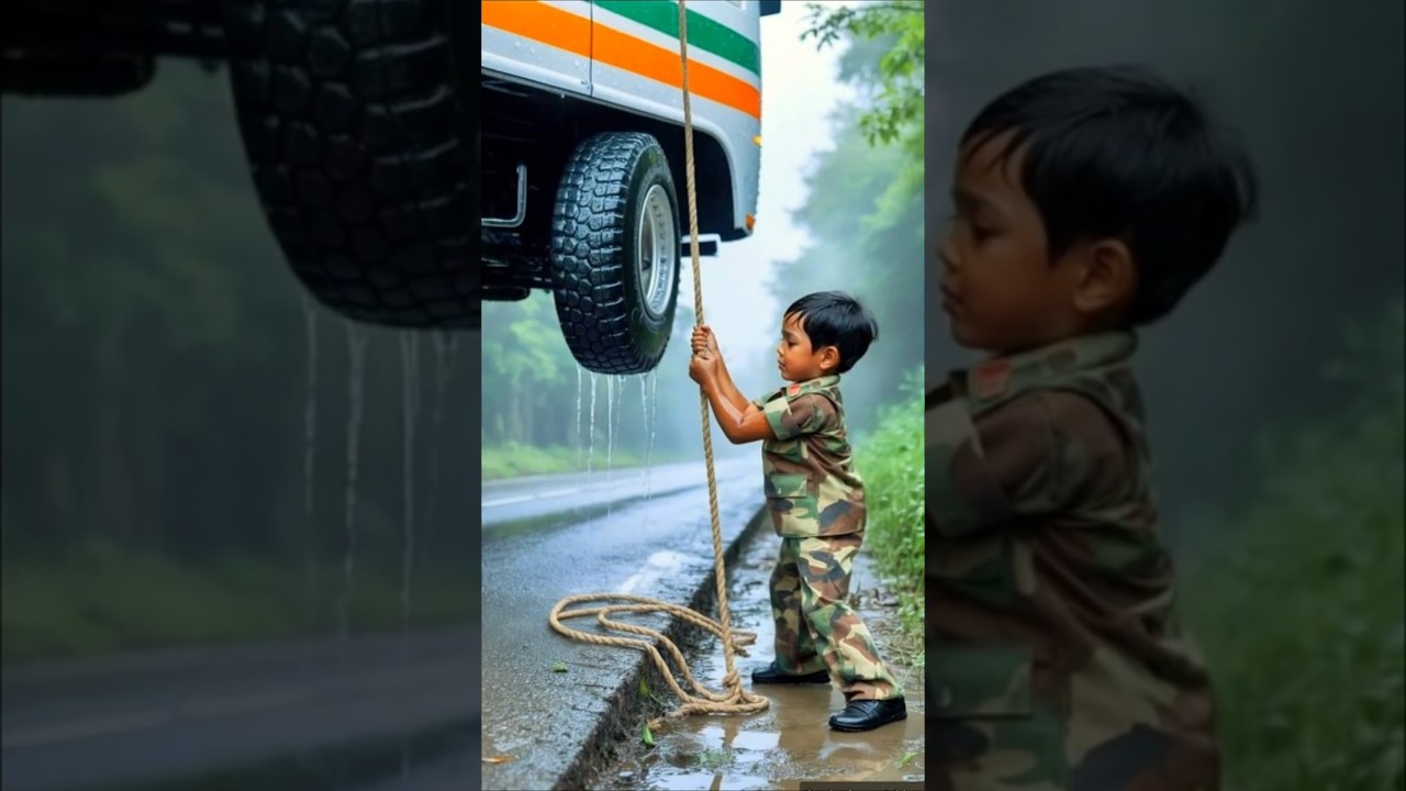 Indian Army Baby Saves Bus from Falling into a Ditch! 😭❤️ 