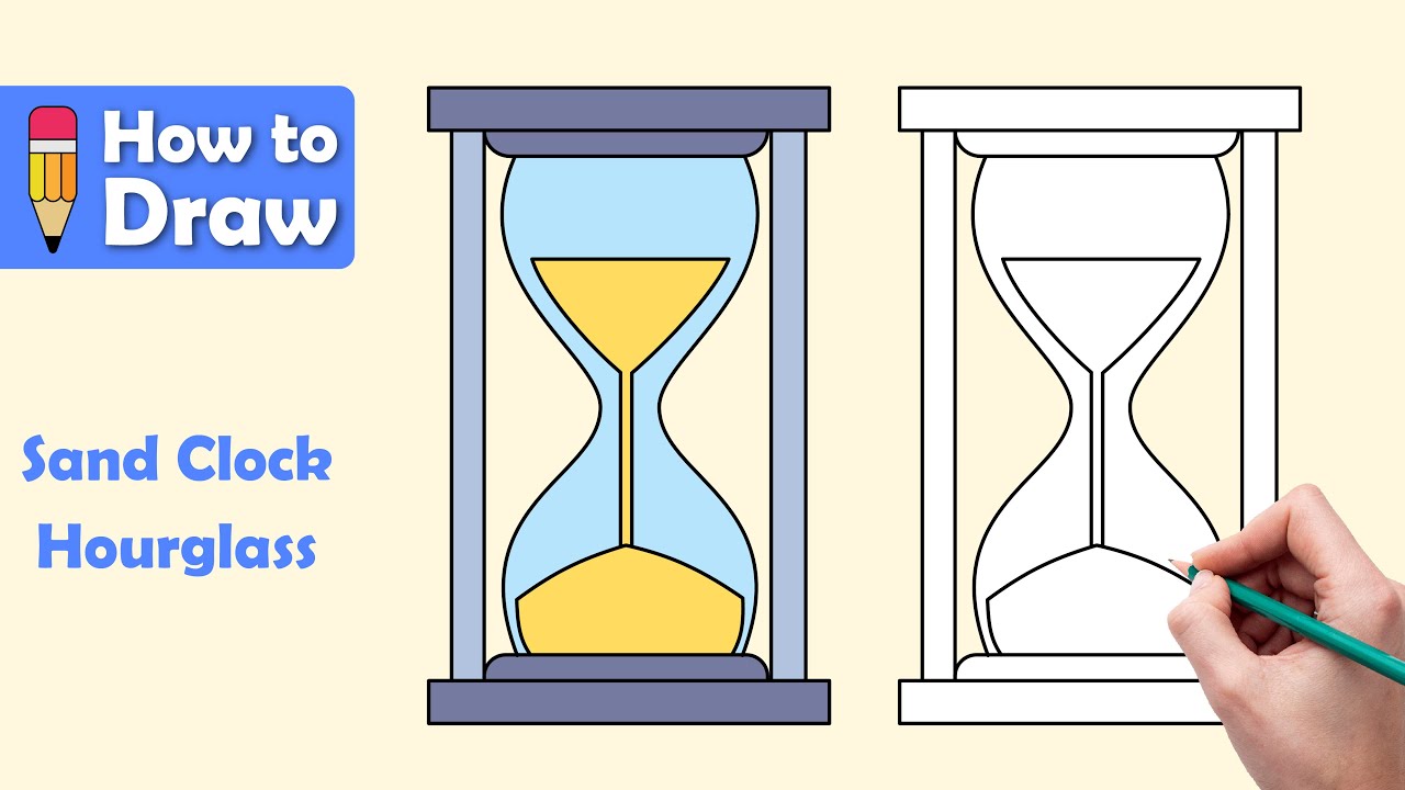 [#3/10] ⏳ How to Draw a Sand Clock Hourglass in Easy Steps! 🎨 # ...
