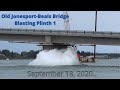 Blasting First Plinth from Old Jonesport-Beals Bridge (Beals Island Bridge)