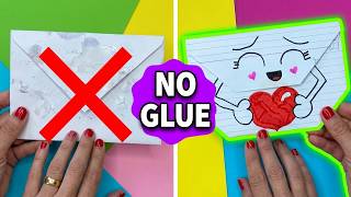 ENVELOPE SUPER EASY NO GLUE WITH NOTEBOOK PAPER 💌❤️