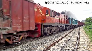 Priority Longest Python Freight - Gy Turquoise Sandwich In Action Indian Railways