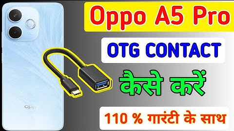 Oppo A5 pro me otg connect kare / how to enable otg connection setting in oppo A5 pro me //